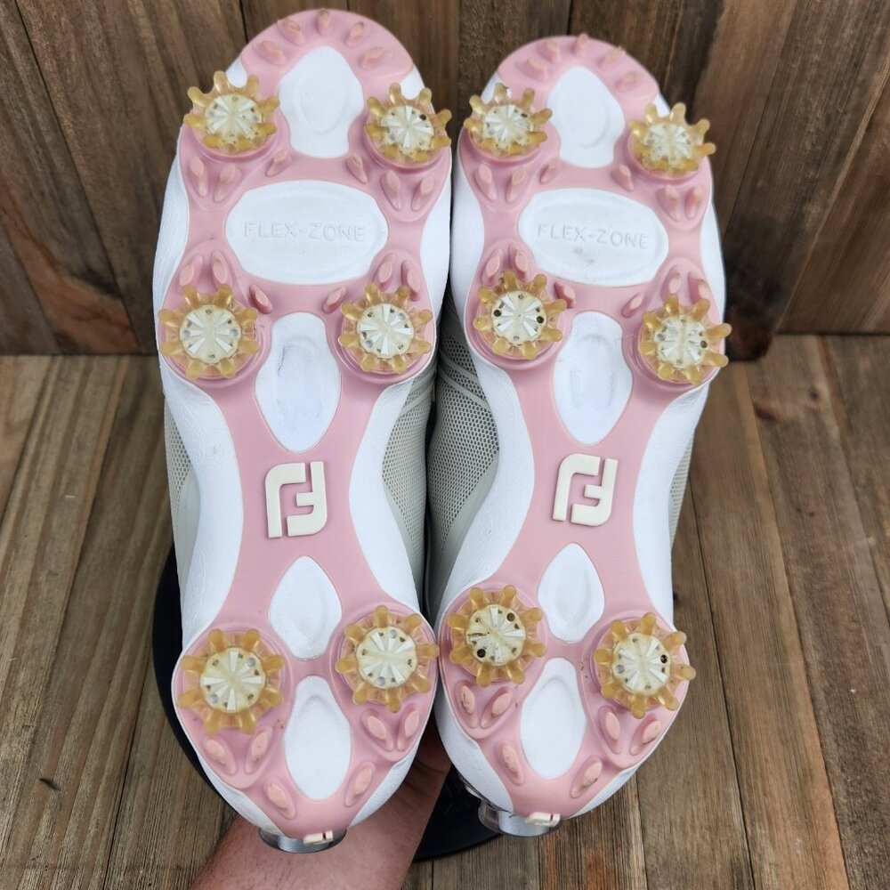 FootJoy Women's Gray and Pink Athletic Golf Shoes - Picture 7 of 9